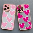 Case For iPhone 11 12 13 Pro Max Mini Cases Cute Red Love Heart Phone