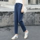 thumbnail image 3 of WILLBEST Pantalones Casuales para Mujer, Pantalones Palazzo de Cintura Alta de Verano para Mujer, Pantalones Largos de Pierna Ancha con Bolsillo para Un Uso Diario Cómodo y Elegante. Extra Grande, 3 of 5