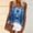 Navy, variant on Crew Neck Tank Tops Camisole Tie Dye Sexy Loose Standard Straps Blue Tops for Women Trendy