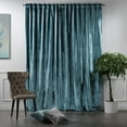 thumbnail image 3 of 3S Brother's Air Force Extra Long Shiny Velvet Curtains Luxury Colors Light Blocking Hang Back Tab & Rod Pocket 1 Panel Curtain 5-30 Ft Home Décor Custom Made Drapes -Made in Turkey(52"W X 252"L), 3 of 6