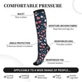 thumbnail image 2 of Pofeuu Cherry Blossoms Print Compression Socks for Women & Men Circulation - Best Support for Nurses,Running,Athletic,Sports, 2 of 7