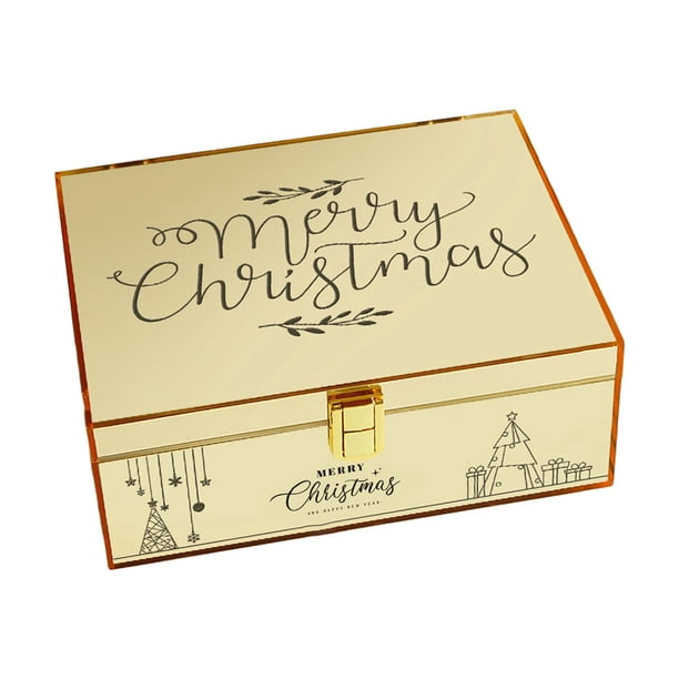 Caja de dulces de acrílico, caja de regalo con tapa, caja de almacenamiento, cajas de joyería decorativas para fiestas Grande