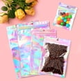 thumbnail image 6 of 200 Pack Mylar Bags, 2 Size Resealable Bags, Mylar Holographic Bag with Clear Window, Resealable Smell Proof Bag, Zipper Foil Bags (200 Pack, 4''x6" & 5.5''x8"), 6 of 8