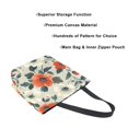 thumbnail image 3 of FORMRS Womens Canvas Tote Bag with Zipper Inner Pocket Shoulder Handbag, Large Red Floral Pattern, 3 of 7