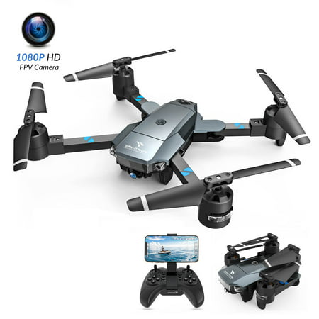 SNAPTAIN A15H Foldable Drone with 1080P HD Camera FPV WiFi RC Quadcopter for Beginners, Optical Flow Positioning, Voice Control, Gesture Control, Trajectory Flight, Circle Fly, Gray