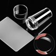 thumbnail image 2 of Juego de sellos de uñas de cabeza de silicona transparente con patrones de impresión de raspador, crea libertad de arte, necesita esmalte de Gel de impresión y placa de acero, envío directo, 2 of 4