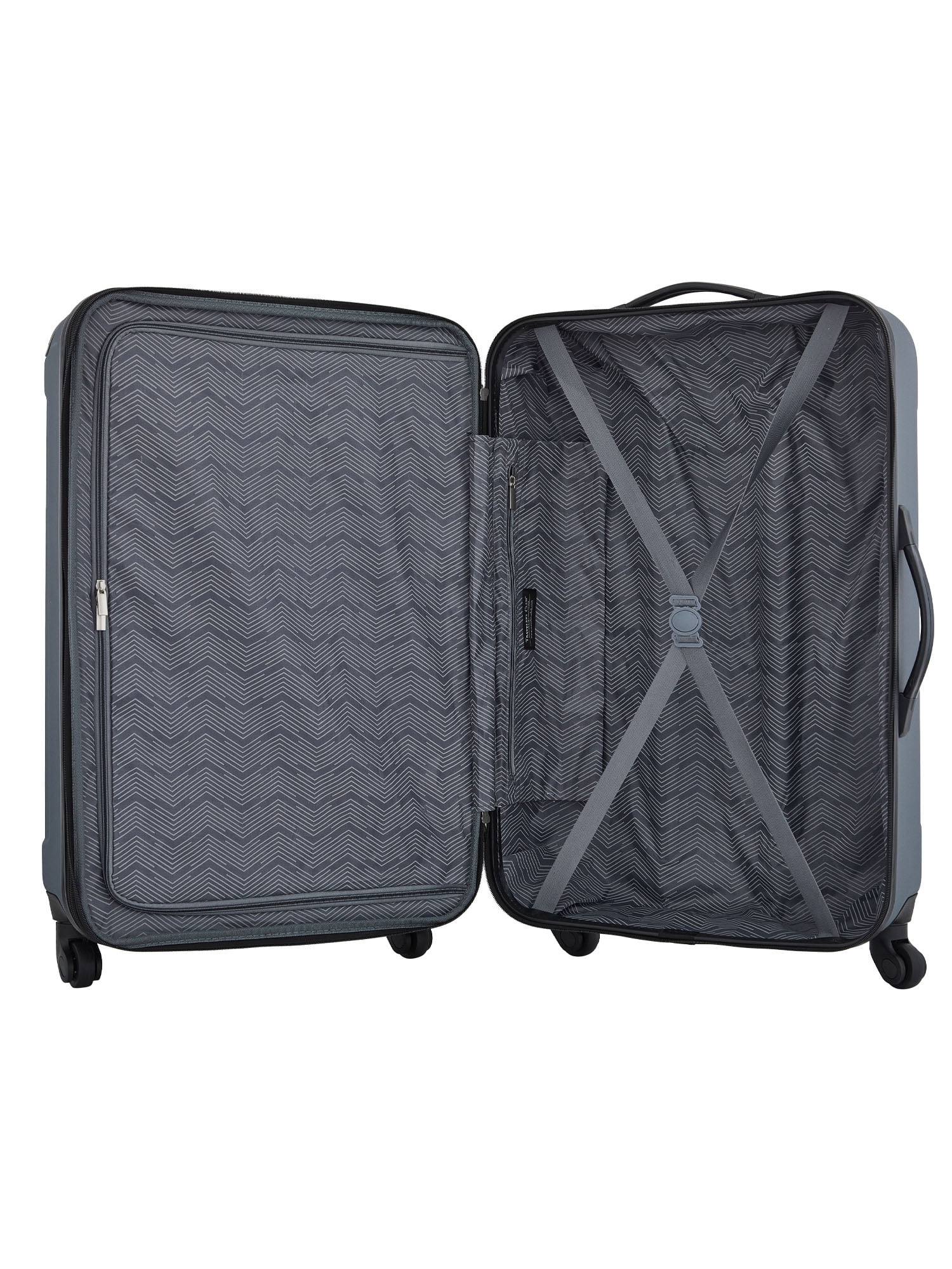 Travelers Club 4-Piece Hard Side Luggage Set with Spinner Wheels - Dark Slate Gray