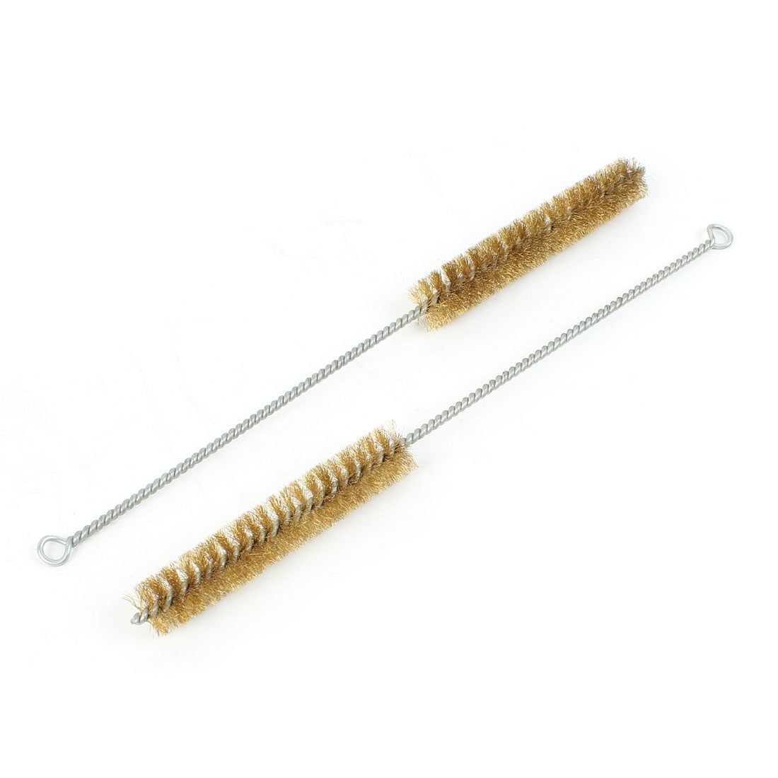 Unique Bargains 2 Pcs 20mm Diameter Rotary Round Brass Wire Pipe Brush
