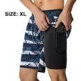 thumbnail image 2 of Men's Swim Trunk with Compression Liner Bathing Suit Quick Dry Swim Shorts with Boxer Brief Liner, 2 of 6