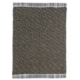 thumbnail image 2 of HomeRoots 516602 0.2 x 50 x 60 in. Black & Gold Woven Cotton Geometric Throw Blanket, 2 of 5