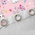 thumbnail image 4 of Manfei White Lovely Rabbit Blackout Curtains Set of 2 (52x84 Each),Cartoon Zoo Animal Window Curtains,Cute Flower Colorful Rainbow Curtains and Drapes For Girl,Luxury Bedroom Decor, 4 of 6