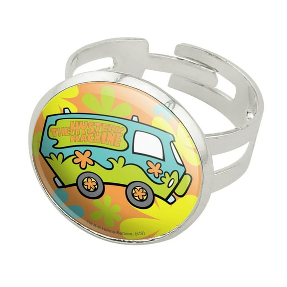 Scooby-Doo The Mystery Machine Silver Plated Adjustable Novelty Ring
