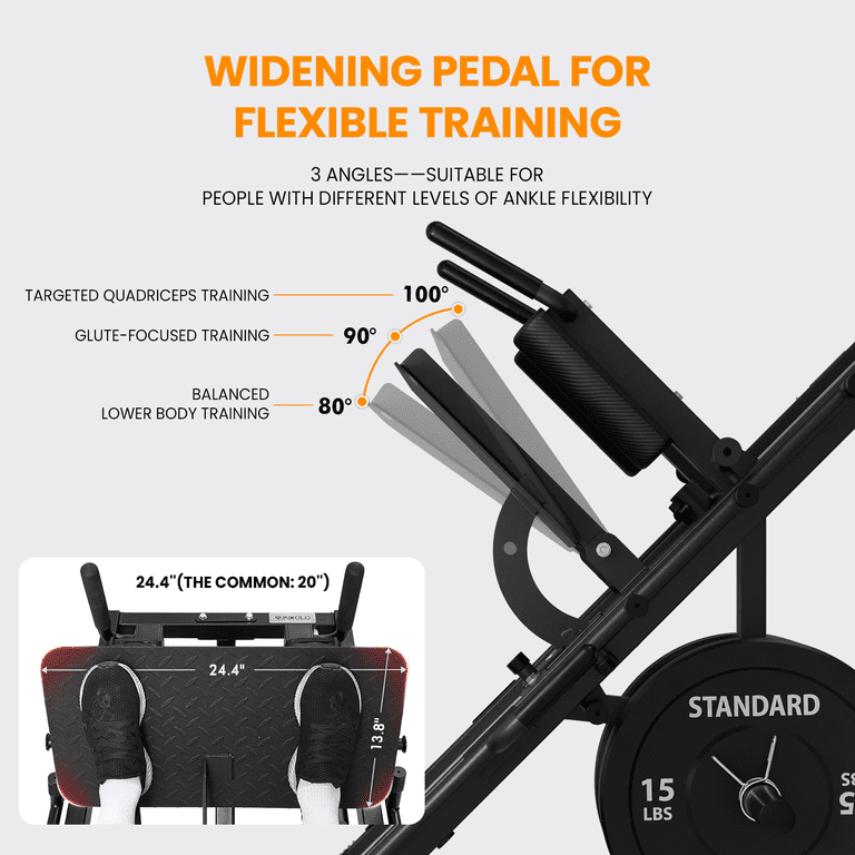 Syedee Multifunctional Leg Press Hack Squat Machine, Weightlifting