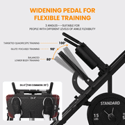 Syedee Multifunctional Leg Machine W/ Linear Bearing Hack Squat & Leg Press Combo with Safety Features, Adjustable Pedals, Space-Saving Leg Machine W/ Band Pegs Arm-reach Weight Holder
