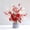 Red#21325, variant on Artificial Peony Rose Flower Bouquet with Leaves, Faux Silk Floral Arrangement for Table Centerpiece, Wedding Party Home Decor, 1 Count