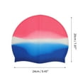 thumbnail image 4 of Unique Bargains 1 Pc Waterproof Flat Swimming Cap Red White, 4 of 6