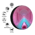 thumbnail image 4 of Goofa Pink Shark Pool Fantasy Pattern Universal Tire Cover for Jeep, SUV, Truck, and Trailer – Waterproof, UV-Resistant,Easy to Install, Fits 14"-17" Tires-15 inch, 4 of 5