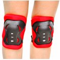 thumbnail image 4 of 6 Pcs Équipement de Protection pour Enfants Genouillères et Coudières avec Protège-Poignets pour Patinage à Roulettes Protection de Sécurité Couleur:Rouge, 4 of 6