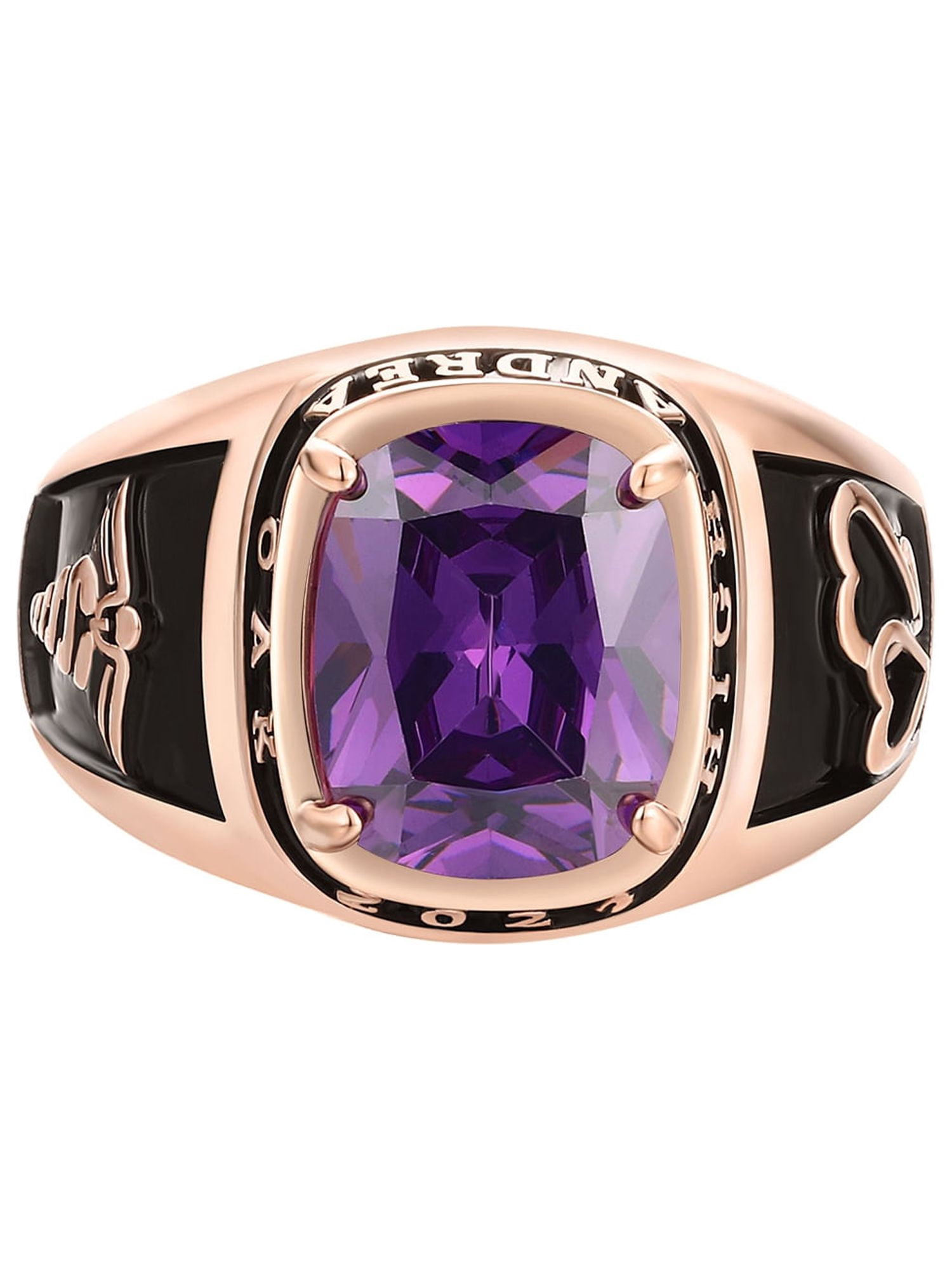 Freestyle Women's Prong station Birthstone Class Ring, Personalized, High School or College