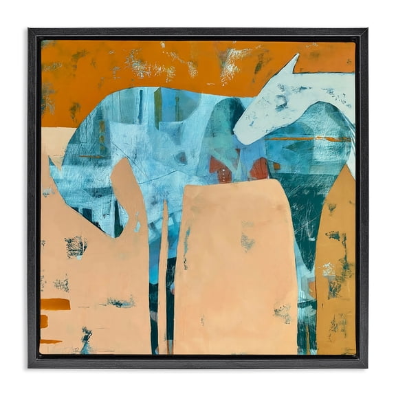 Kindred Crush Horses Black Framed Floater Canvas Wall Art, design by Dianna Fritzler