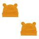 thumbnail image 4 of Sonducket Sombrero de bebé sólido mantener elástico multifuncional niñas niño sombreros accesorios infantiles niños gorras de niño otoño amarillo jengibre 2Conjunto, 4 of 6