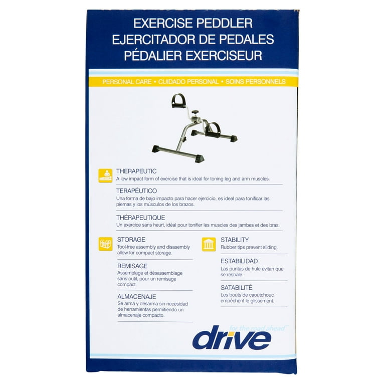 Drive Medical Floor Exercise Peddler with Foot Pedals Silver Vein Finish Walmart