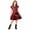 Red, variant on Wonderland Red Leather Style Cosplay Costume Biker Jacket Dress Halloween Party Outfit