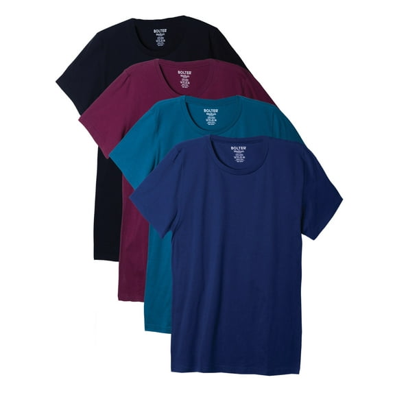 Bolter 4-Pack Men's Cotton Crewneck T-Shirt (Medium, C. Classics)