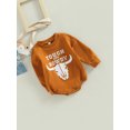 thumbnail image 3 of Bagilaanoe Newborn Baby Girl Boy Oversized Rompers Letter Print Long Sleeve Bodysuits 6M 12M 18M 24M Infant Casual One Piece Short Jumpsuit, 3 of 8