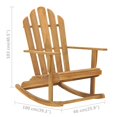 thumbnail image 4 of vidaXL Adirondack Rocking Chair Porch Rocker with High Back Solid Wood Teak, 4 of 12