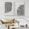 thumbnail image 3 of IDEA4WALL Framed Canvas Print Wall Art Retro Tree Rings Pattern Rustic Illustrations Vintage Wood Ring Digital Art Wall Decorative Contemporary for Living Room, Bedroom, Office - 24"x36"x2 White, 3 of 5