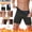 Blue, variant on Men's Compression Shorts High Waist Tummy Control Butt Lifter Sweat Belt Athletic Shapewear Support for Workout L