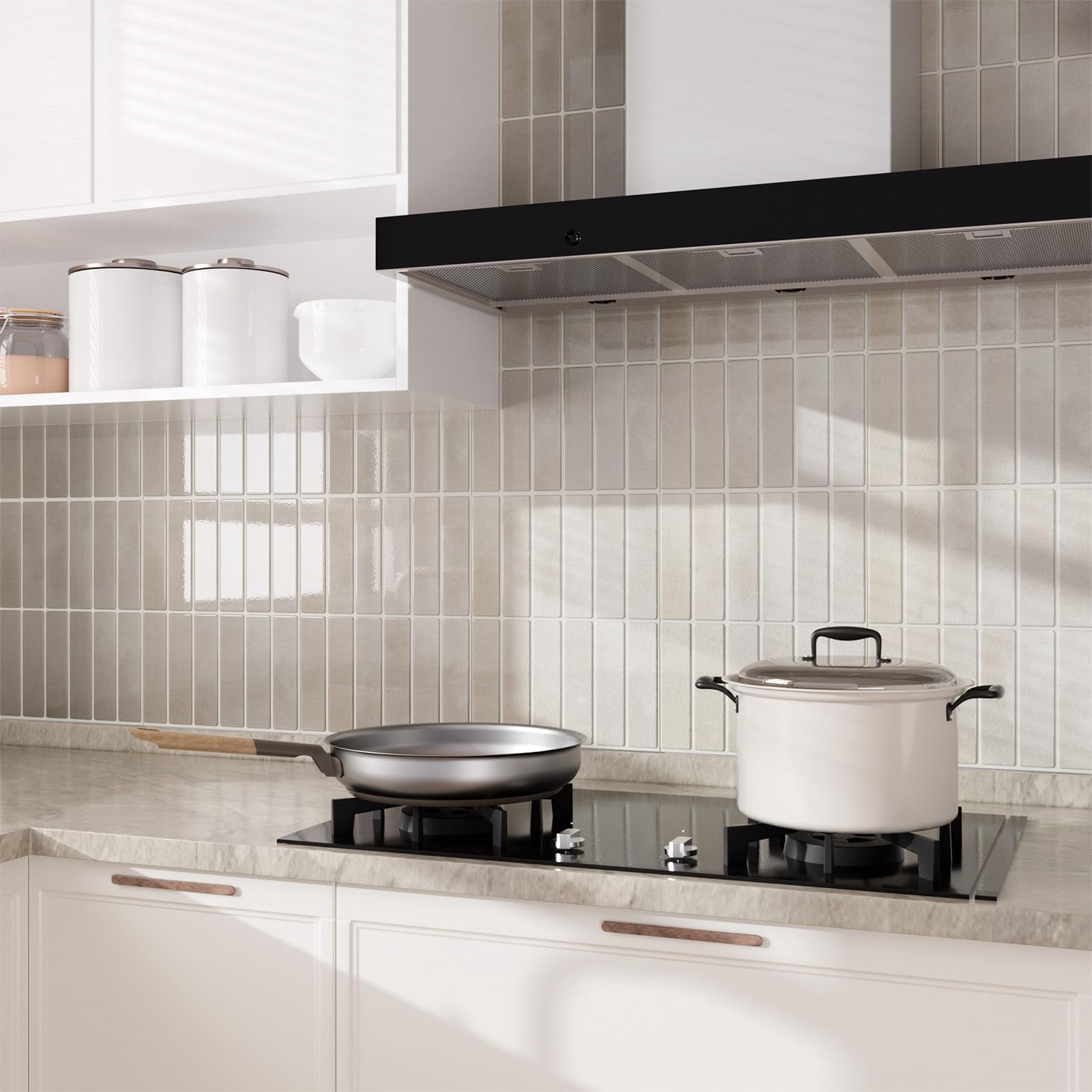 Peel And Stick Backsplash 10-sheets Of 11.42'' X 9'' Self-adhesive 3d Wall Tile For Kitchen  Bathroom