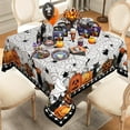 thumbnail image 1 of Square Halloween Tablecloth 60 Inch, Halloween Spider Web Tablecloth Square, Halloween Table Cloths Square, Halloween Square Table Cloth Decor, 1 of 5
