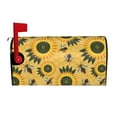 thumbnail image 2 of Lsque Bees and Sunflowers Mailbox Cover Standard Size ,Magnetic Mailbox Covers Post Wraps Letter Box Cover -21x18 in, 2 of 9