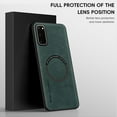thumbnail image 3 of for Samsung Galaxy S20 PU Leather Case, Vintage Compatible with MagSafe and Wireless Charging Slim Fit-Drop Scratch Resistant Support Magnetic Car Mount Case Cover for Galaxy S20, Green, 3 of 9