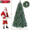 thumbnail image 4 of Yaheetech 7.5ft Pre-decorated Frosted Artificial Christmas Tree with Pinecones, Green, 4 of 7