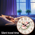 thumbnail image 5 of VOCOO 10" Round Rose Vintage Wall Clock, Silent Non-Ticking Rustic Farmhouse Clock for Kitchen, Home, Office and Bedroom, 5 of 6