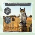 thumbnail image 6 of BIRD BLINDER Owl Decoy (16.5 Inch Tall) - Natural Enemy Bird Deterrent and Garden Protector - Fake Owl Decoys to Scare Birds Away - Perfect Scarecrow for Outdoors or Indoors, 6 of 8