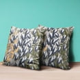 thumbnail image 4 of Amrita Sen Tulip Bouquet Throw Pillow in Gray Green Orange 18x18, 4 of 5