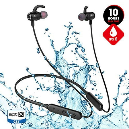 JT SOUND Bluetooth Headphones for Running Gym Workout, 2019 Best 10hrs Playtime Neckband IPX6 Waterproof Wireless Earbuds, (Best Streaming Workouts 2019)