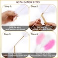 thumbnail image 3 of Kit Holmgren de plumas de avestruz, 22 pulgadas, color rosa y blanco, 20 unidades, 3 of 6