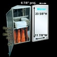 thumbnail image 7 of Infinity Corner Wall Mount Medicine Cabinet Brushed Stainless Steel w/Mirror Door Triple Shelf Opens Right to Left 11-7/8" W x 23-5/8" H Easy Install Renovators Supply, 7 of 7