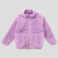 thumbnail image 4 of Plebaso Toddler Baby Girls Windproof Coat Plush Cute Long Sleeve Fall Winter Warm Zipper Jacket Outerwear with Pockets, 4 of 4