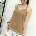 thumbnail image 2 of fvwitlyh Beige Tank Tops for Women Loose Fit Women Summer Stretch Slim Round Neck Ribbed Tank Basic Solid Top Medium, 2 of 5
