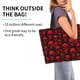 thumbnail image 2 of Fotbe Red Skulls Bolsa Tote Estética de Lona con Estampado para Mujer - Bolsa Reutilizable de Hombro Casual para Vacaciones, Compras, Trabajo y Gimnasio, 2 of 8