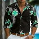 thumbnail image 4 of Líneas de camisas para hombres, pétalos de lujo de moda, casuales, suaves y cómodos, patrón de alta definición, nuevas blusas para hombres., 4 of 4