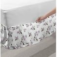thumbnail image 2 of Almond Blossom Bed Skirt, Flower Pattern with Leaves Petals Japanese Garden Design, Elastic Bedskirt Dust Ruffle Wrap Around for Bedding Decor, 4 Sizes, Olive Green, by Ambesonne, 2 of 2