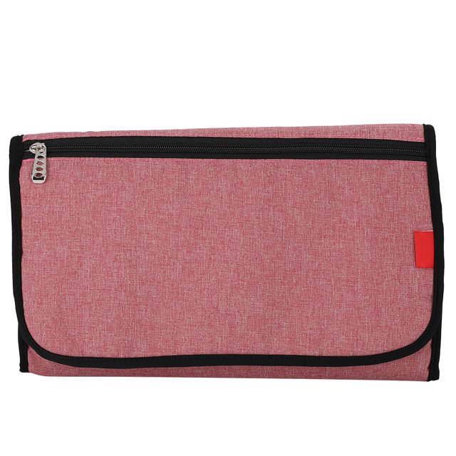Bolsa de almacenamiento de almohadilla para pañales de tela lavable, impermeable, reutilizable, multiusos para bebé (rojo)