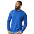 thumbnail image 4 of Gildan Men Softstyle Long Sleeve T-Shirt Pack of 6, Royal Blue Blank Cotton Tee, Crew Neck, M, 4 of 6